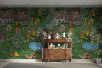 Vibrant Radha Krishna wallpaper art

