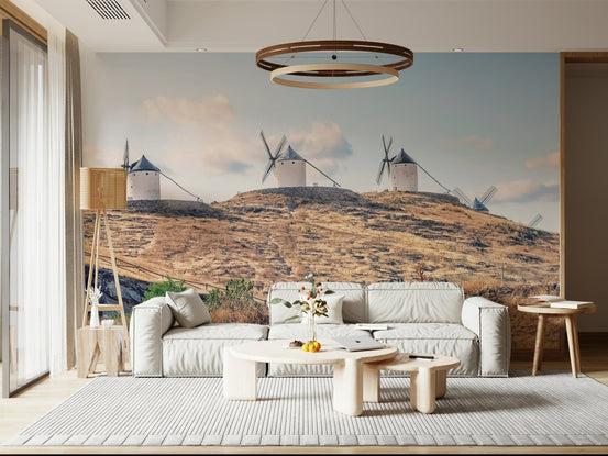 La Mancha Windmills Wall Mural with Spanish countryside GD7331
