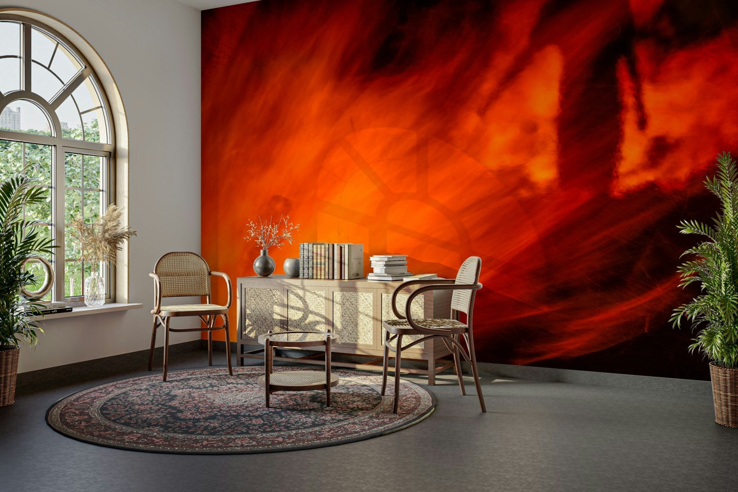An artistic nature inspired mural for home decor., GD4879