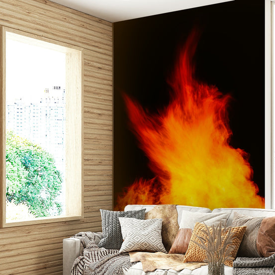 A beautiful desert scene wallpaper mural with subtle firelight., GD4878