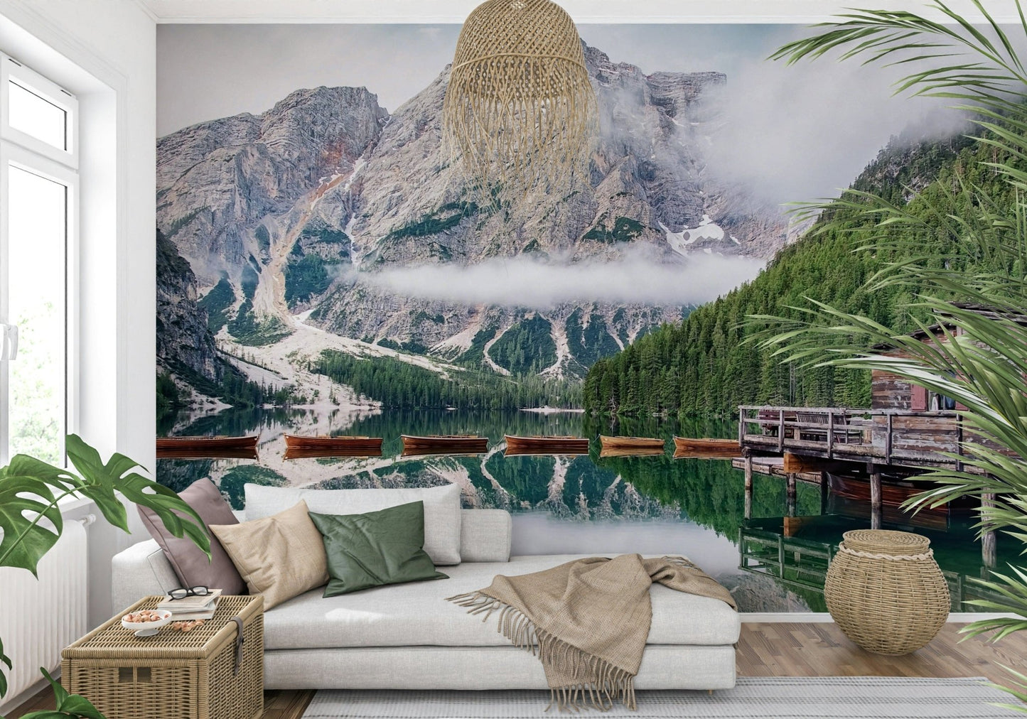 Lake Braies Calm Wall Mural