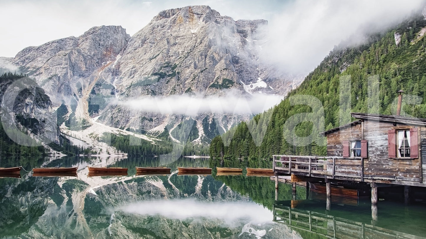 Lake Braies Calm Wall Mural