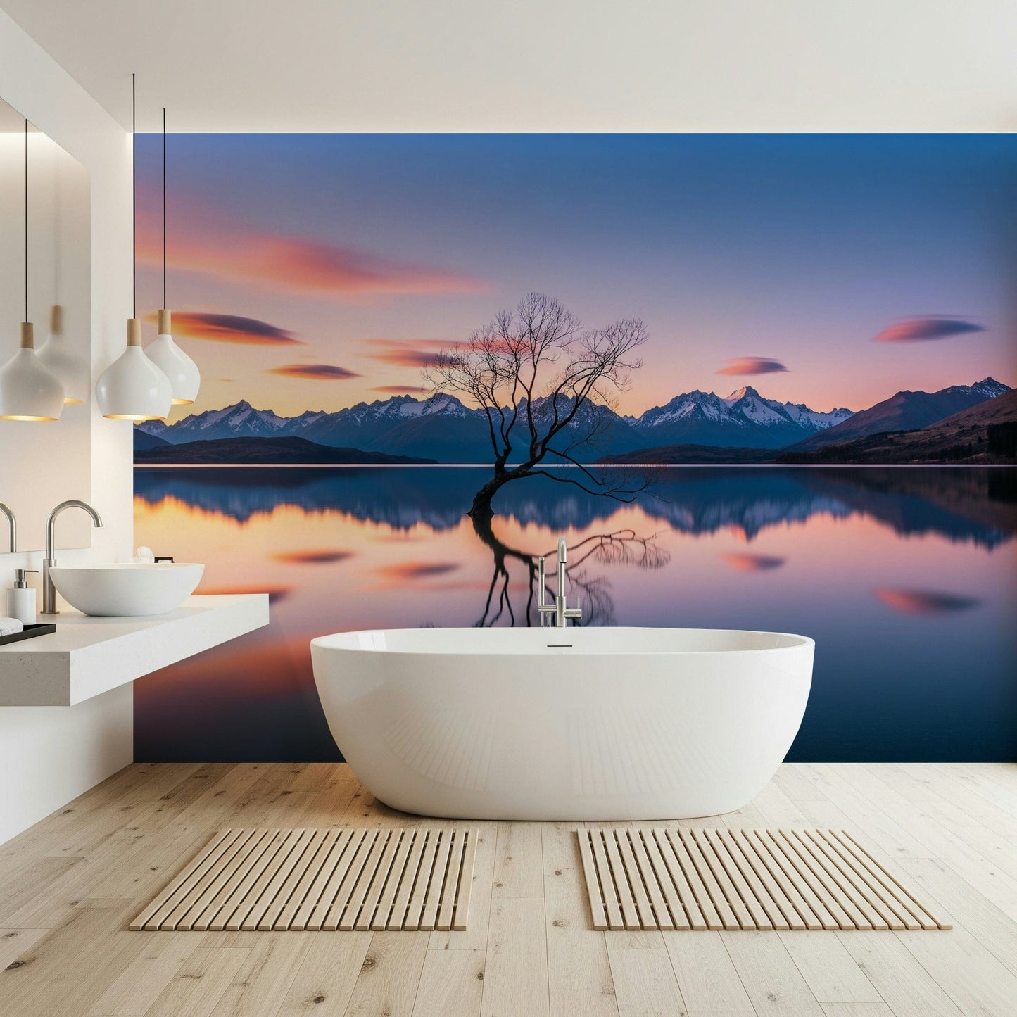 Lake Serenity Dusk Wall Mural