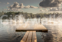 A high-quality serene ocean wall mural for walls.