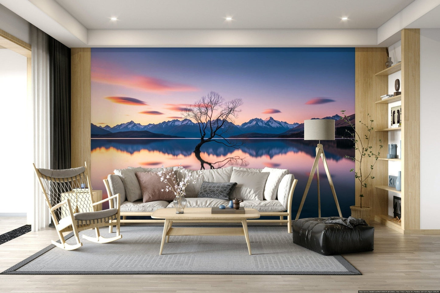 Lake Serenity Dusk Wall Mural