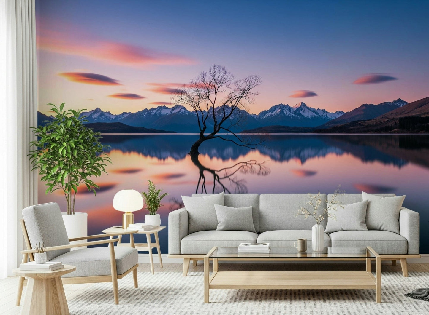 Lake Serenity Dusk Wall Mural