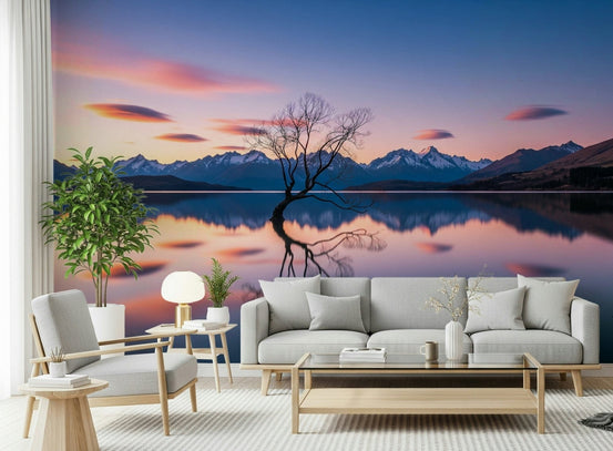 Lake Serenity Dusk wall mural with calm evening reflections GD7310
