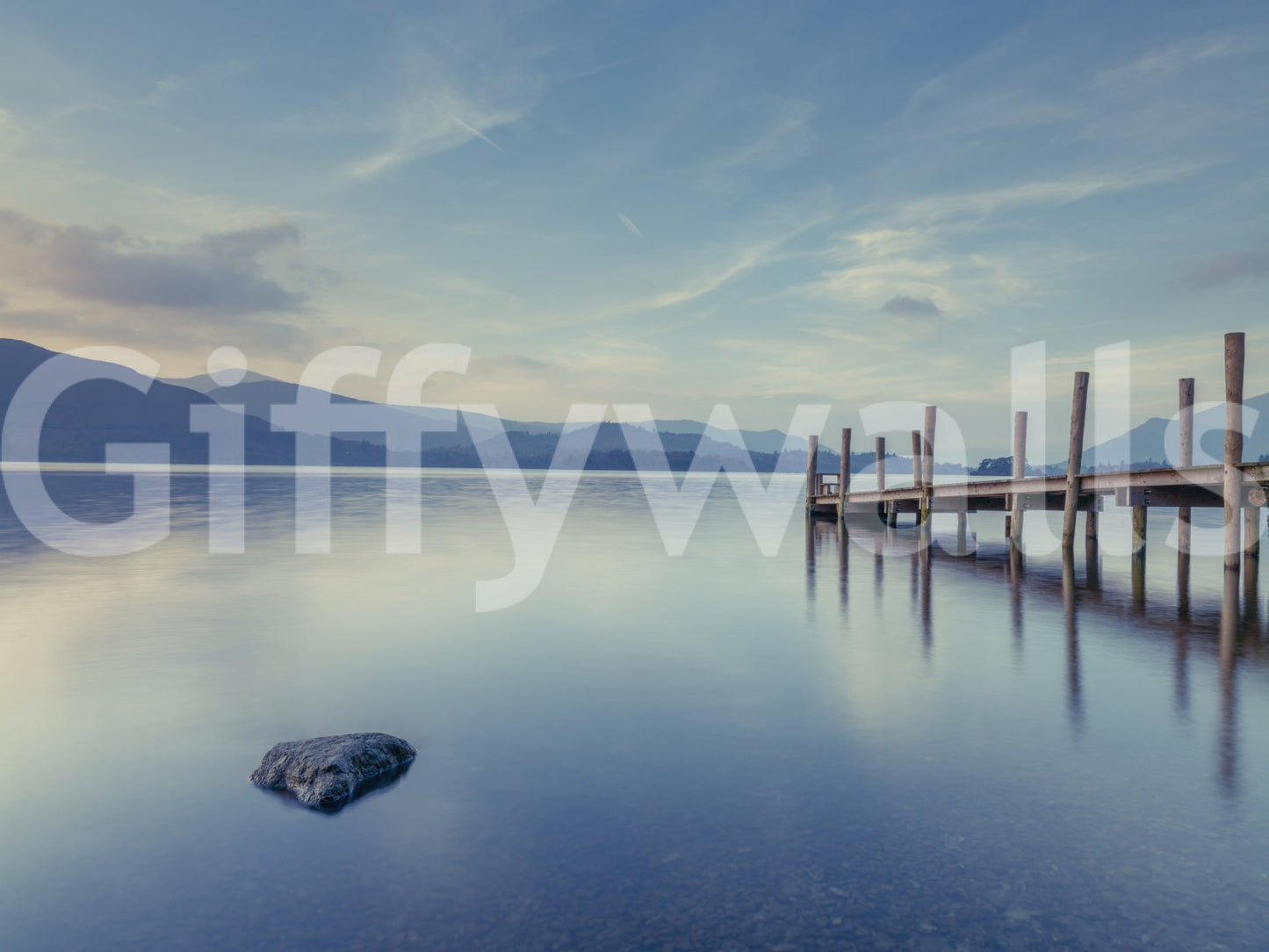 Elegant lakeside wall covering.

