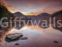 Scenic morning wallpaper providing a calm and relaxing interior feel.