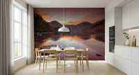 High resolution wall mural of an expansive horizon and mountain peaks.