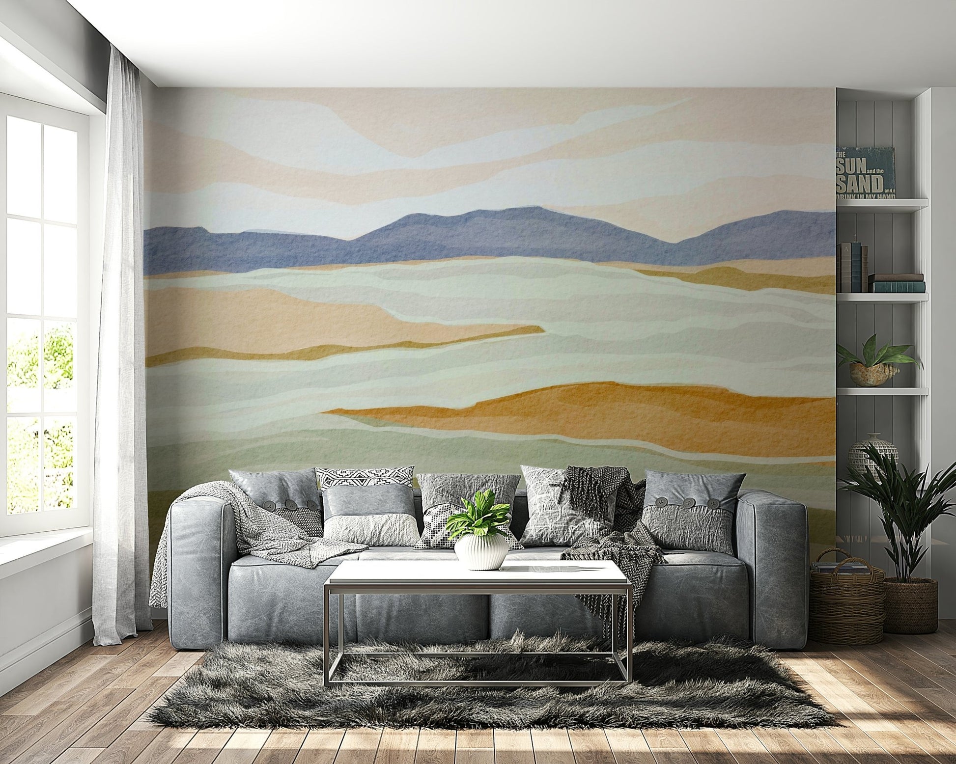 Panoramic nature scene wallpaper for walls

