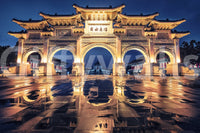 Grand architecture of Taipei mural for offices.
