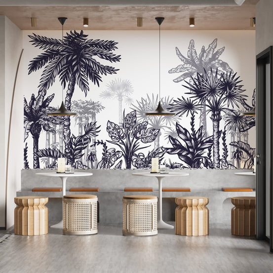 Oversized tropical tree wallpaper mural A250
