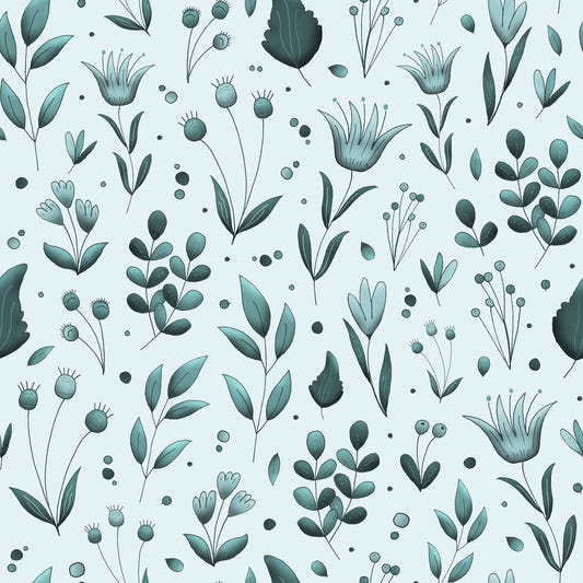 Serene Teal Garden