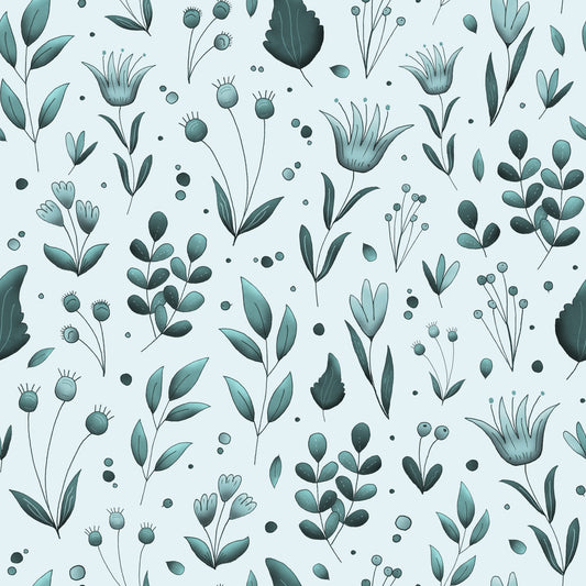 Serene Teal Garden