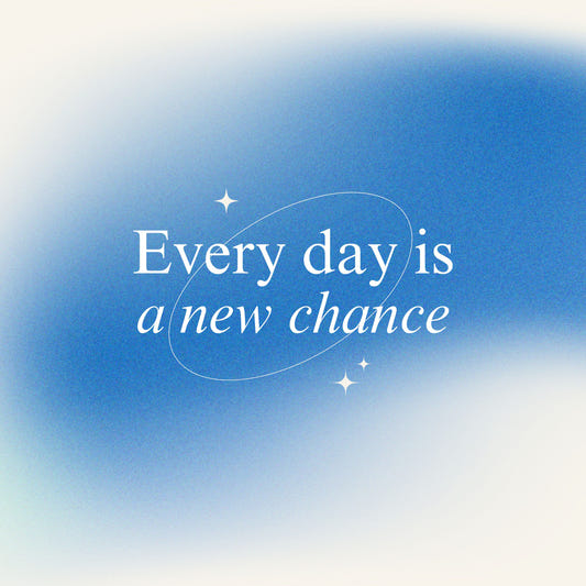 Every Day is a New Chance Blue Ombre Wallpaper