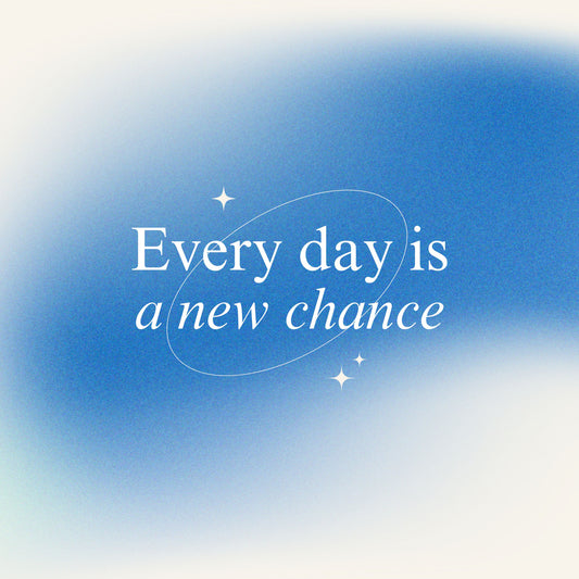 Every Day is a New Chance Blue Ombre Wallpaper