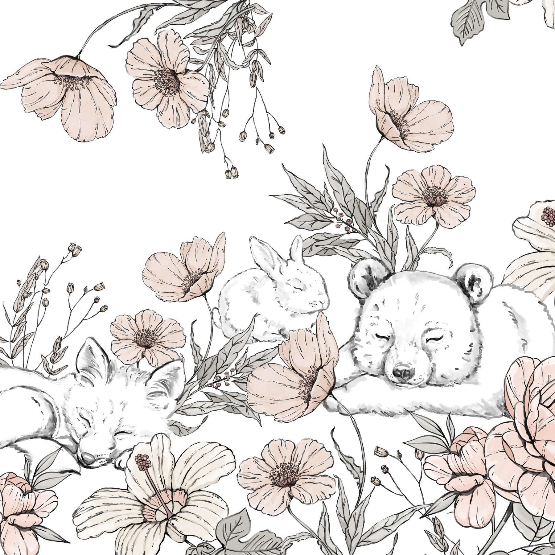 Sleeping Woodland Mural