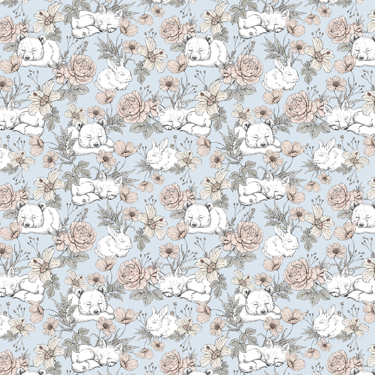 Sleeping Woodland Blue in your room — zoomed