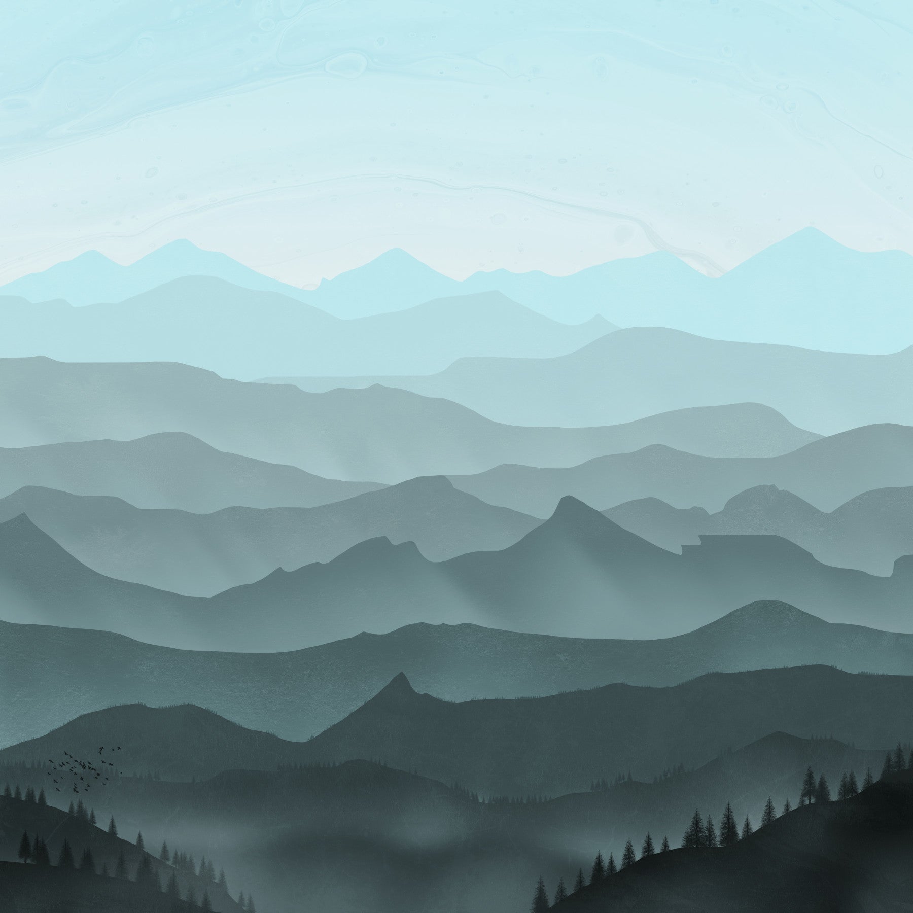 Misty Mountain Layers