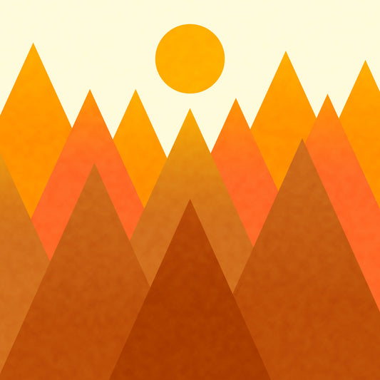 Soft Orange Candy Mountains