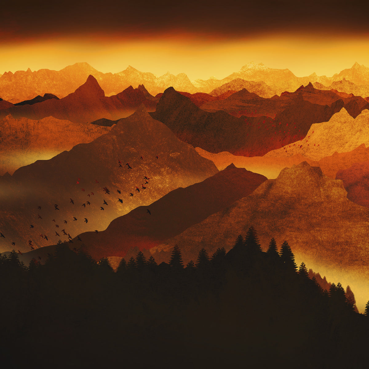 Unexplored fire valleys in your room — zoomed