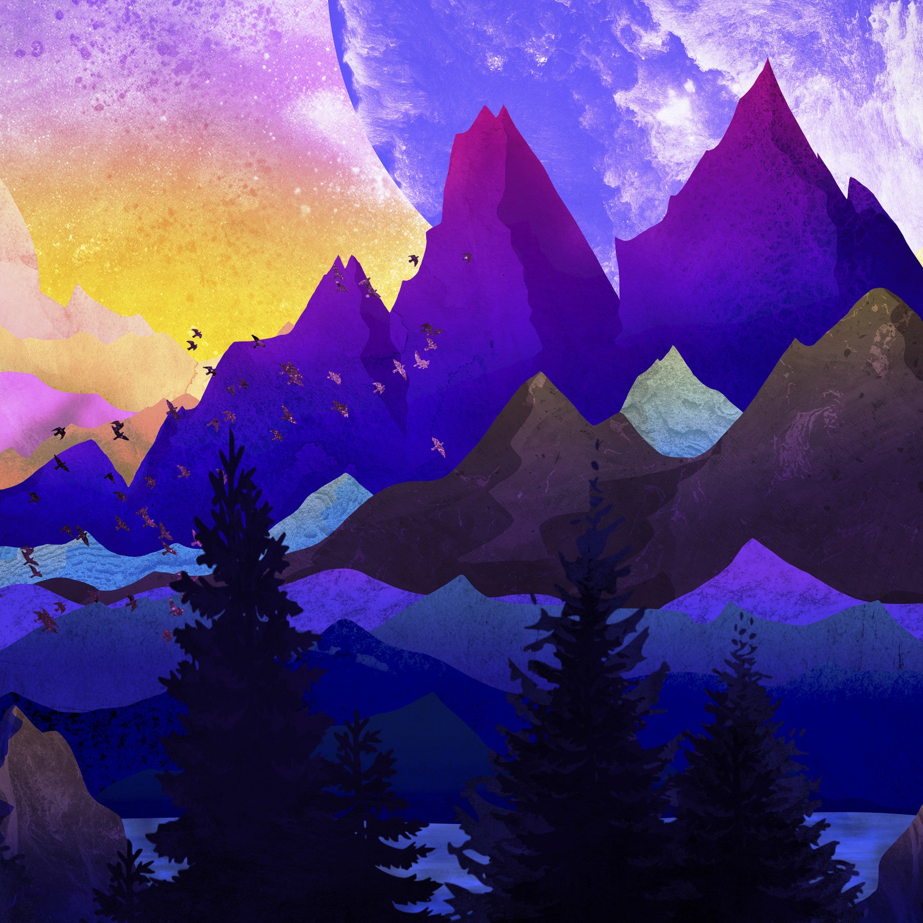 The magical colorful mountains