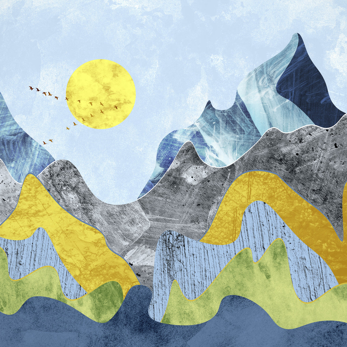 The marbled mountains