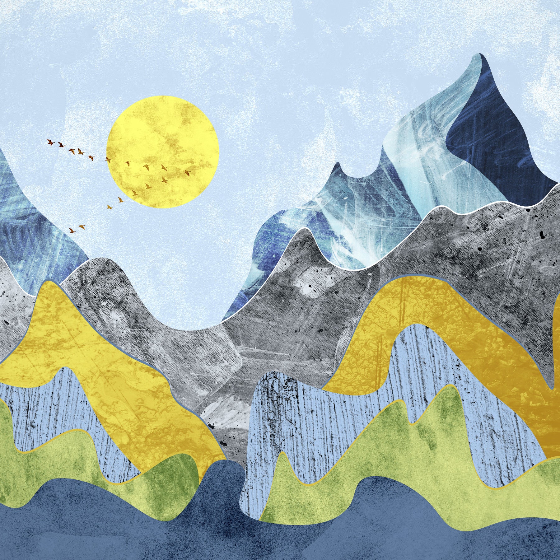 The marbled mountains in your room — zoomed