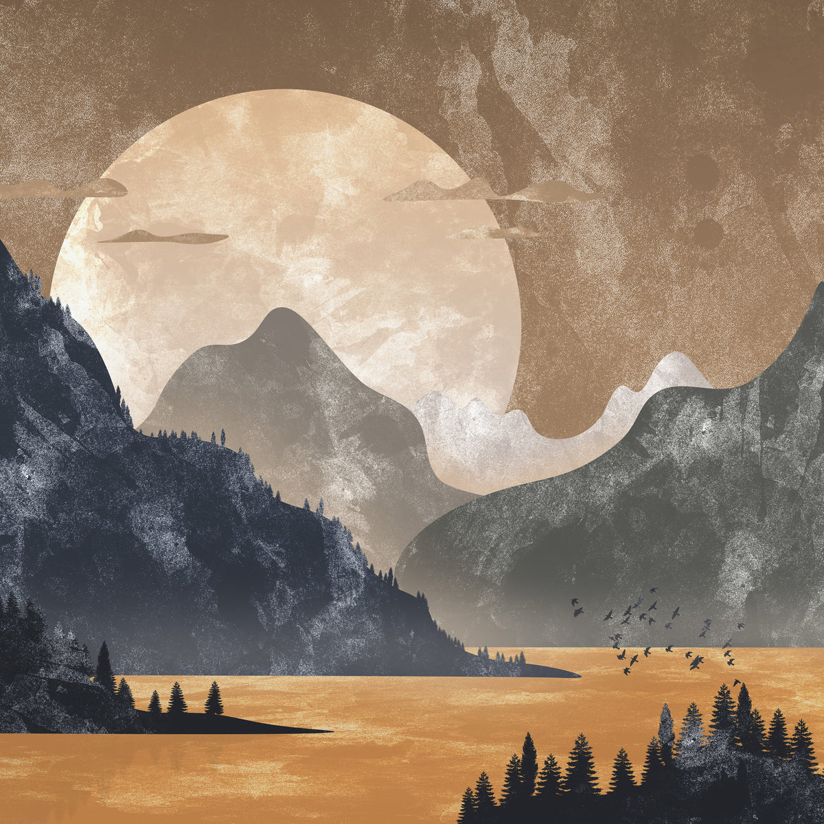Sunset Over the Peaks