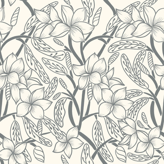 Floral Stillness - Black