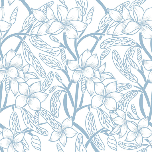 Floral Stillness - Light Blue
