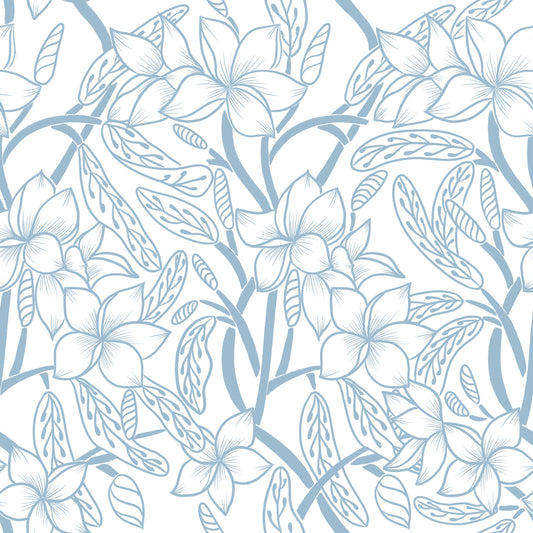Floral Stillness - Light Blue