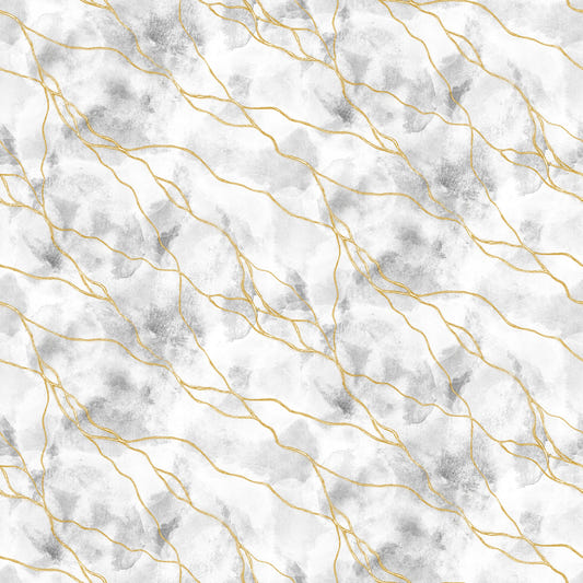 White Marble with golden veins
