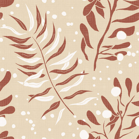 Cozy Cream Palm Leaves