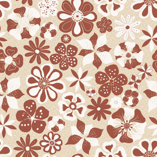 Cozy Cream Maximalist Faced Flowers