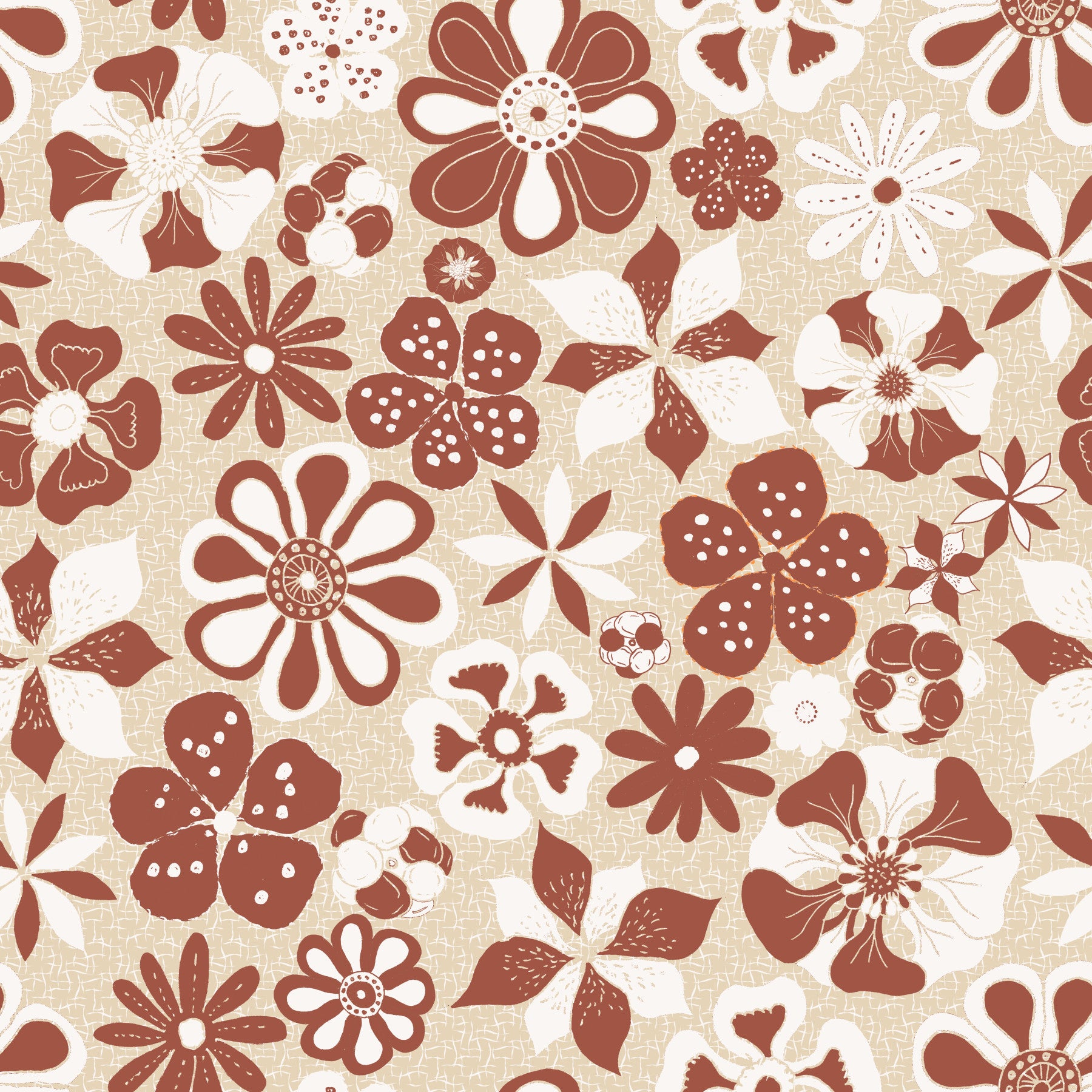 Cozy Cream Maximalist Faced Flowers