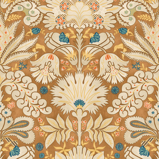 Botanic Damask Cream Rust