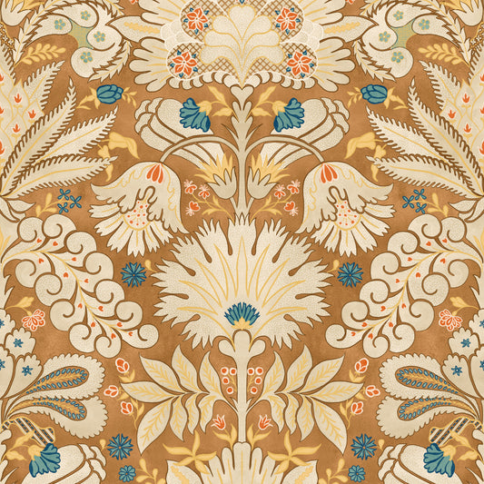 Botanic Damask Cream Rust