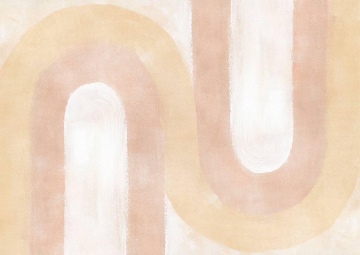 Peach Blush Wave Wallpaper in your room — zoomed