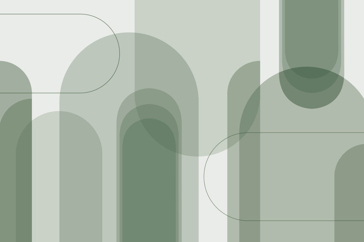 Green Abstract Arches in your room — zoomed
