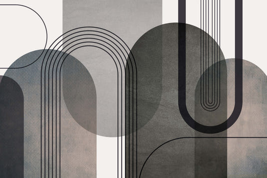 Abstract Arches in Muted Tones