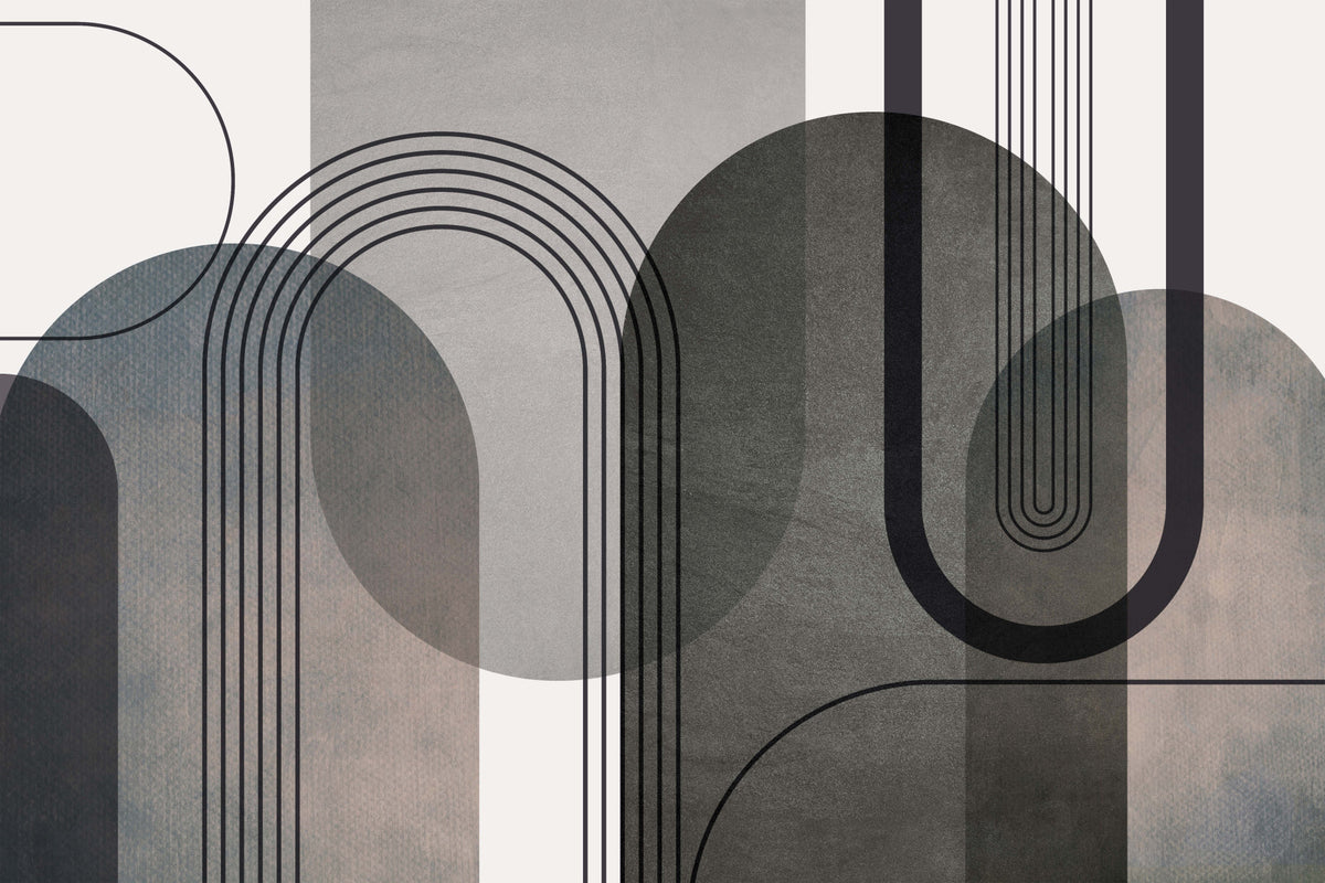 Abstract Arches in Muted Tones