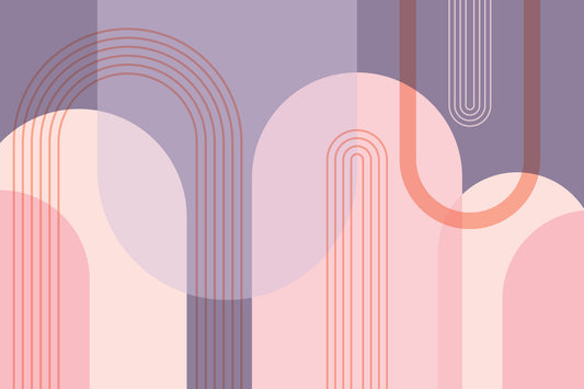 Abstract Arches in Pink and Purple