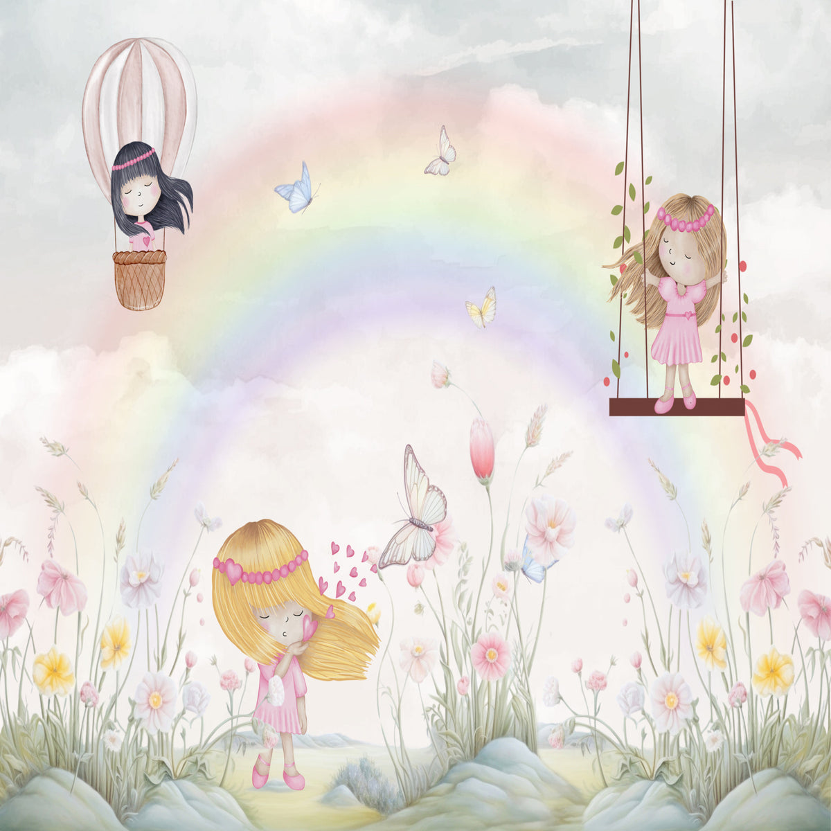 Whimsical Wonderland wallpaper⁠ in your room — zoomed
