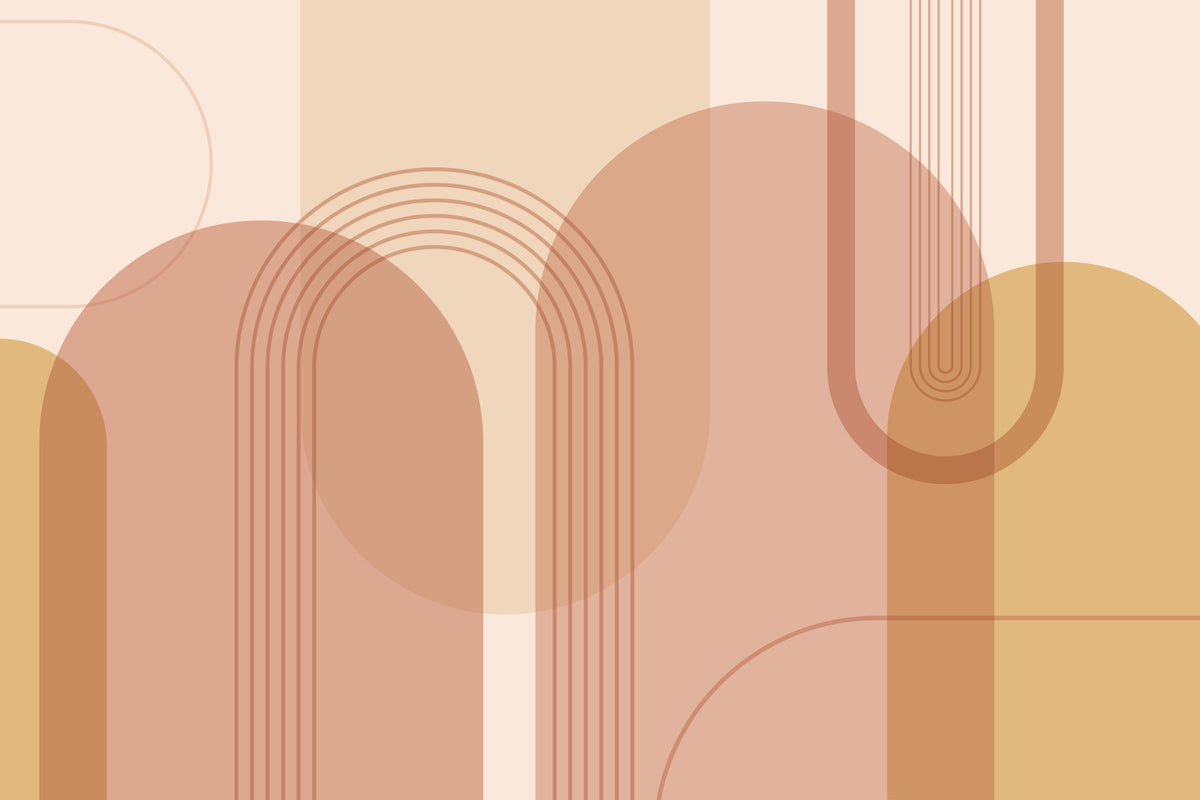 Chic Sunset Arches Wall Mural