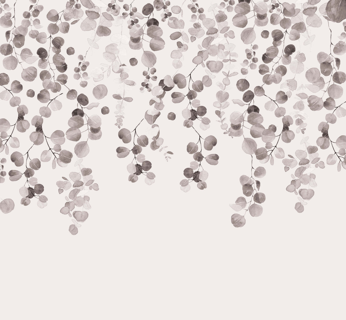 Eucalyptus Wall Neutral Tones Wall Mural in your room — zoomed