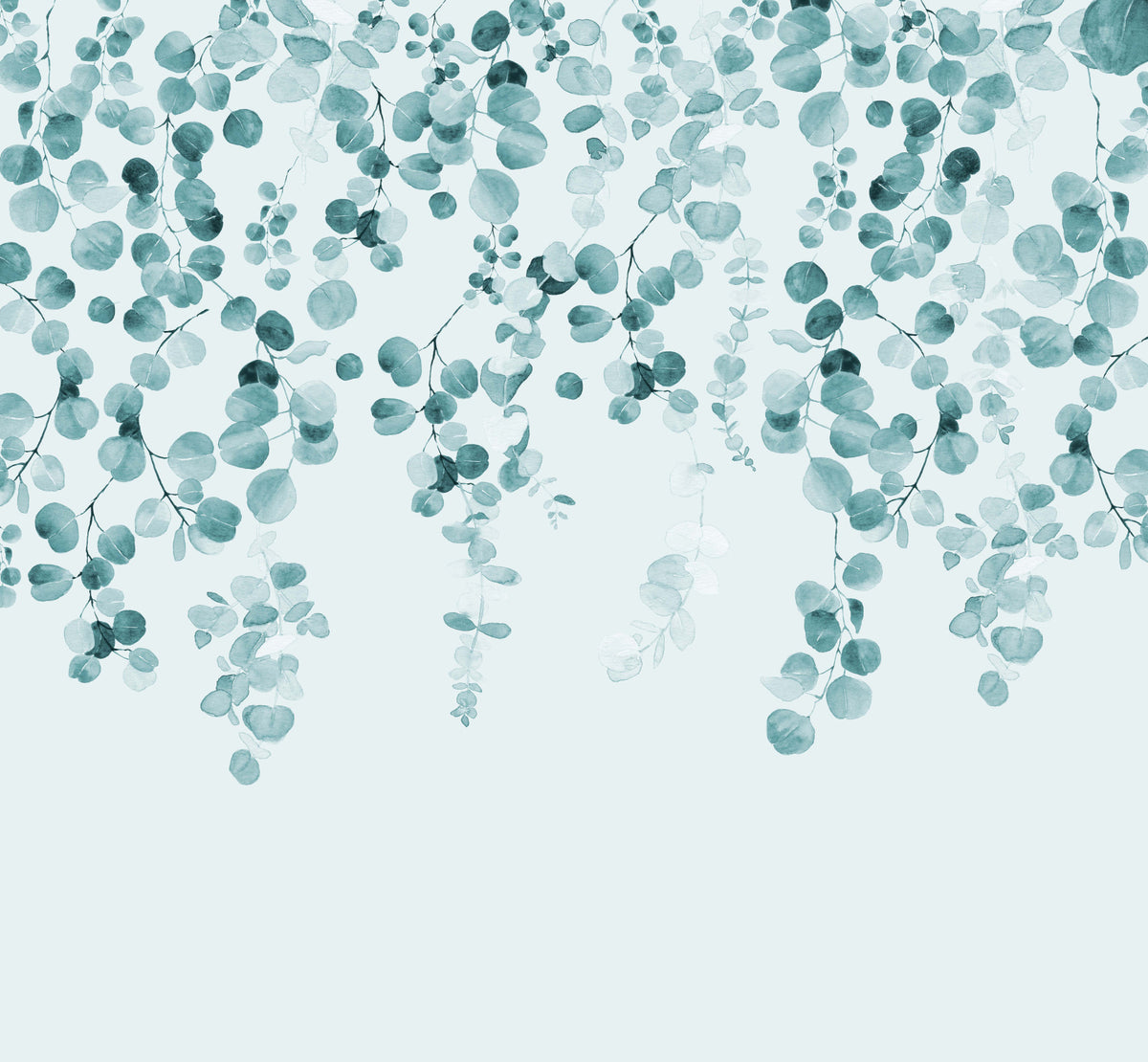 Eucalyptus Teal Wall Mural