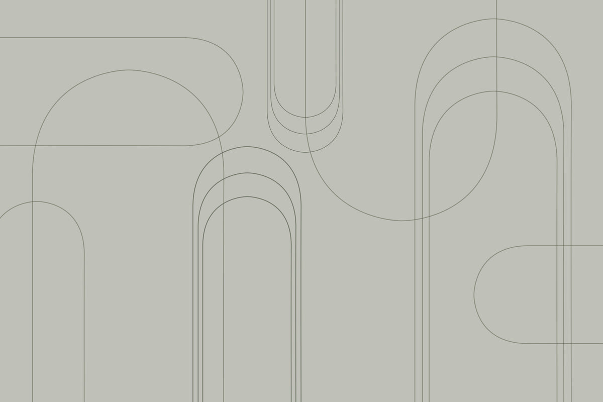 Minimalist Arches Evergreen  Wall Mural