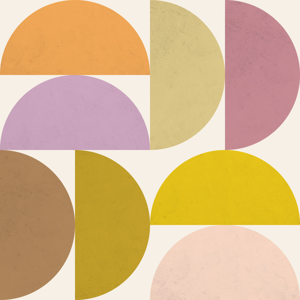 Mid-Century Modern Hues Wallpaper⁠ in your room — zoomed